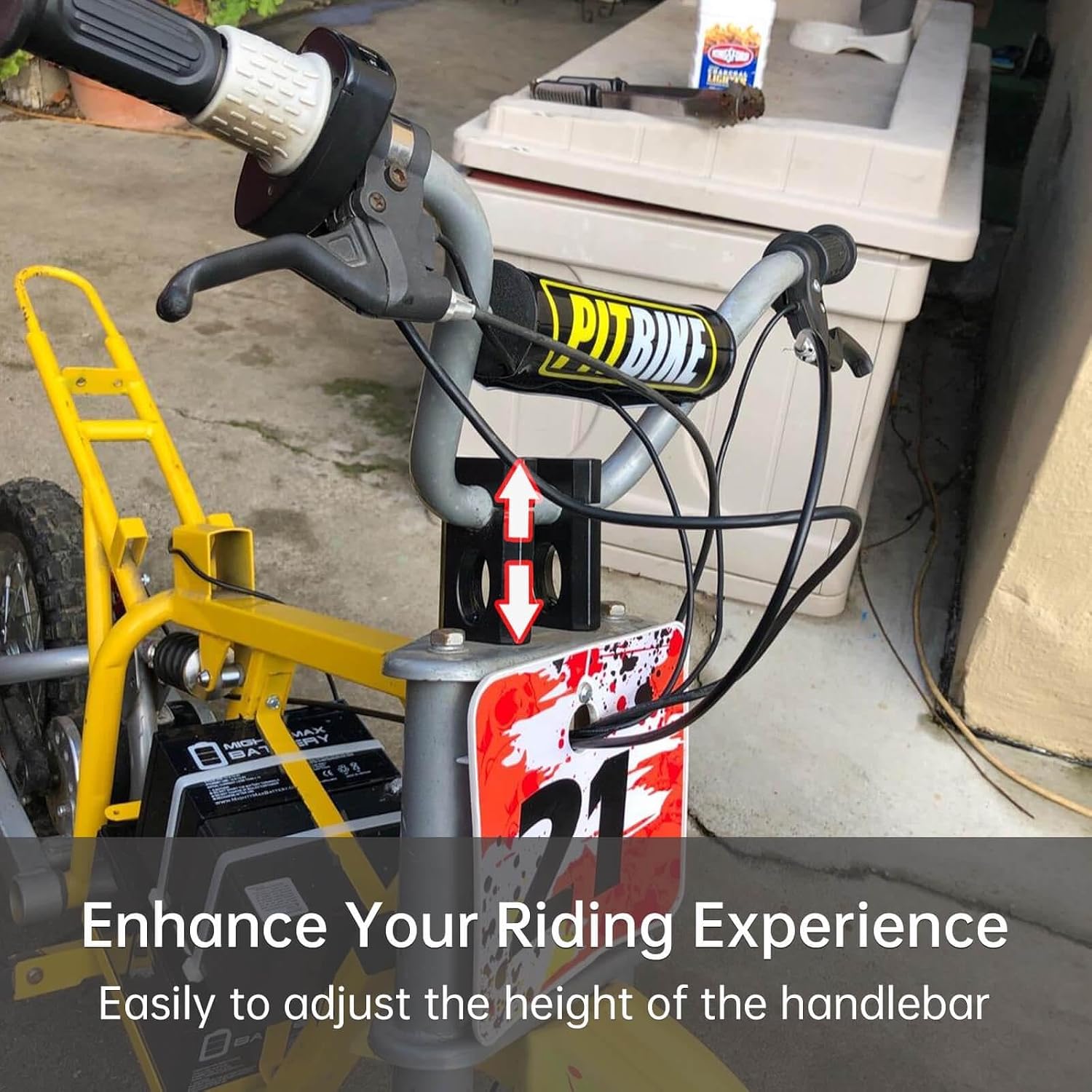 Handlebar Risers - 7/8" 22mm Motorcycle Handlebar Mount Clamp Risers, Handlebar Lift Clips for Razor MX650 Coleman Bt200x Ct200 Mega Moto 80/105 Mini Bikes SSR 125 Motorcycle Dirt Bike Pit Bike