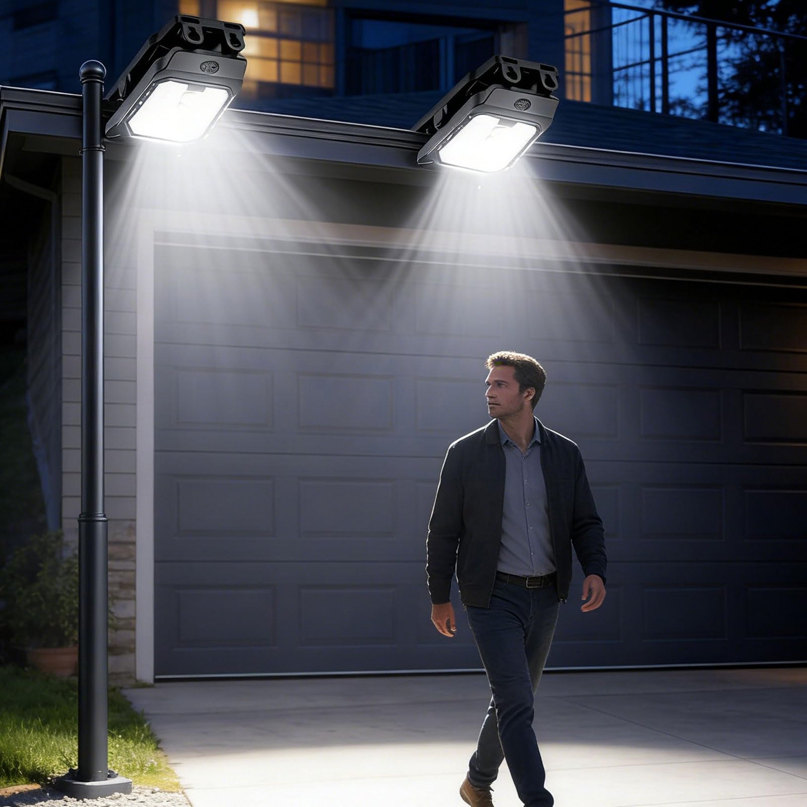 Solarlampen Für Außen mit Bewegungsmelder, Solar Clip Leuchten Für Außenbereich, 3 Modi Wasserdichte Solarlicht Garten Beleuchtung Solarstrahler mit Klemme Außenleuchte Für Zaun Garten Garage (Ax4)