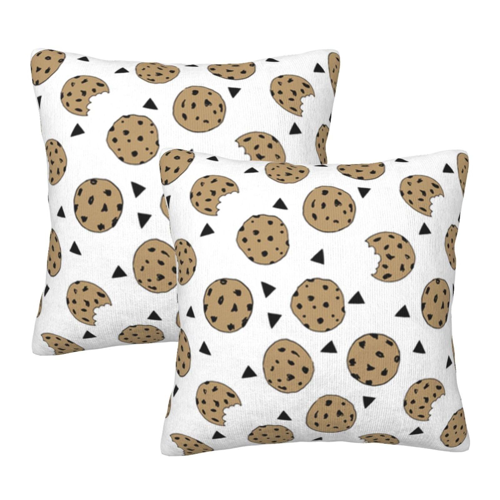 Taies d'oreiller carrées imprimées Cookies idée cadeau originale pour gourmands