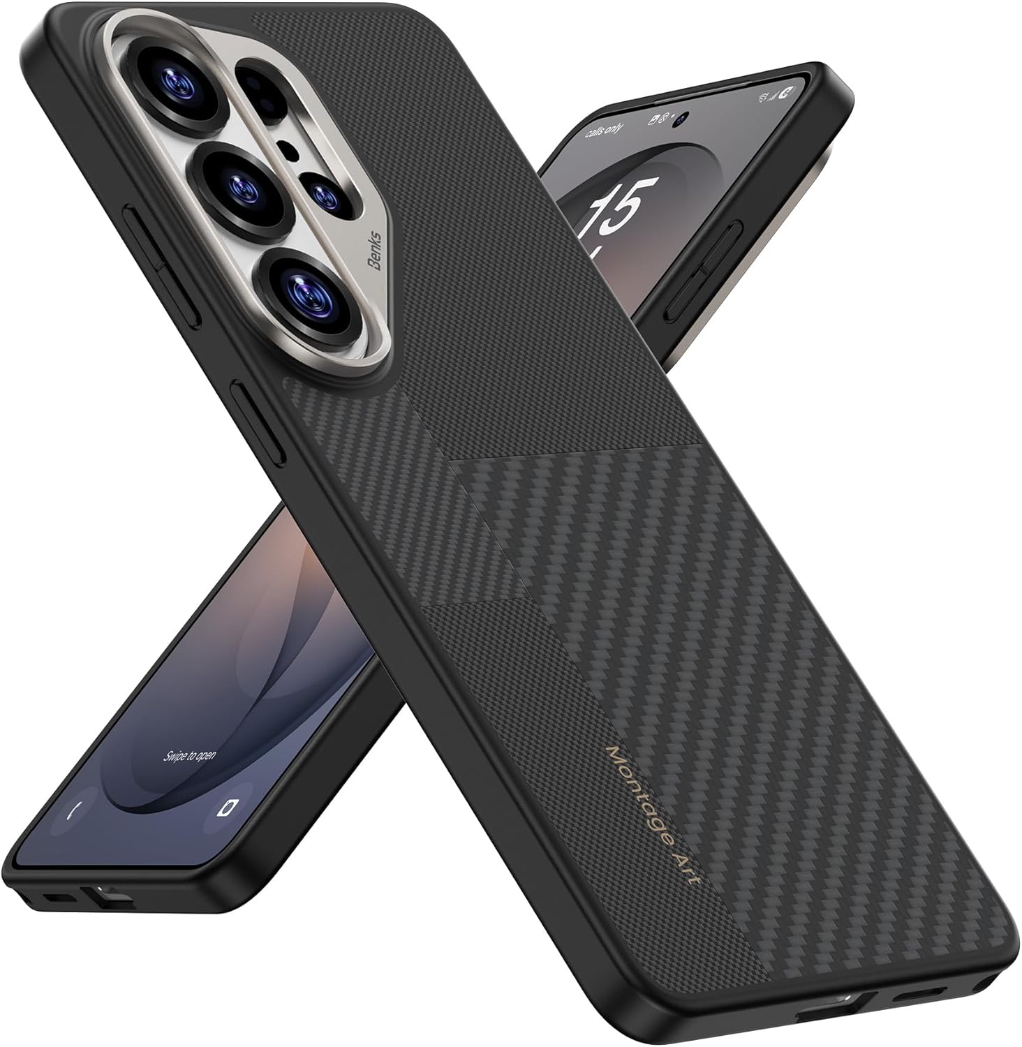 BENKS S26 Ultra Case, Montage ArmorPro Case for Samsung Galaxy S26 Ultra, MagSafe Compatible Military-Grade Protective Case, Built with Dupont Kevlar Aramid Fiber & TPU, Aluminum Camera Protection