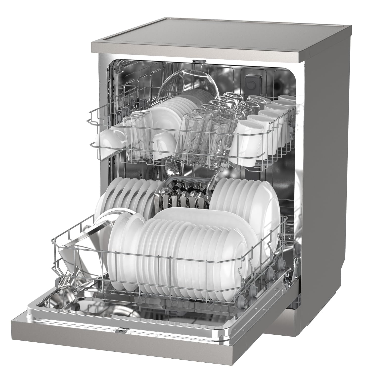 GEDTECH Lave-vaisselle posable noir 14 couverts GLV1446SL Départ différé Eco Rapide 46 dB