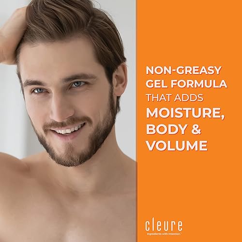 Miniatura 2 de Cleure Gel ligero para peinar el cabello, hipoalergénico, sin fragancia para control de bordes y domar el encrespamiento con sujeción media (8 onzas