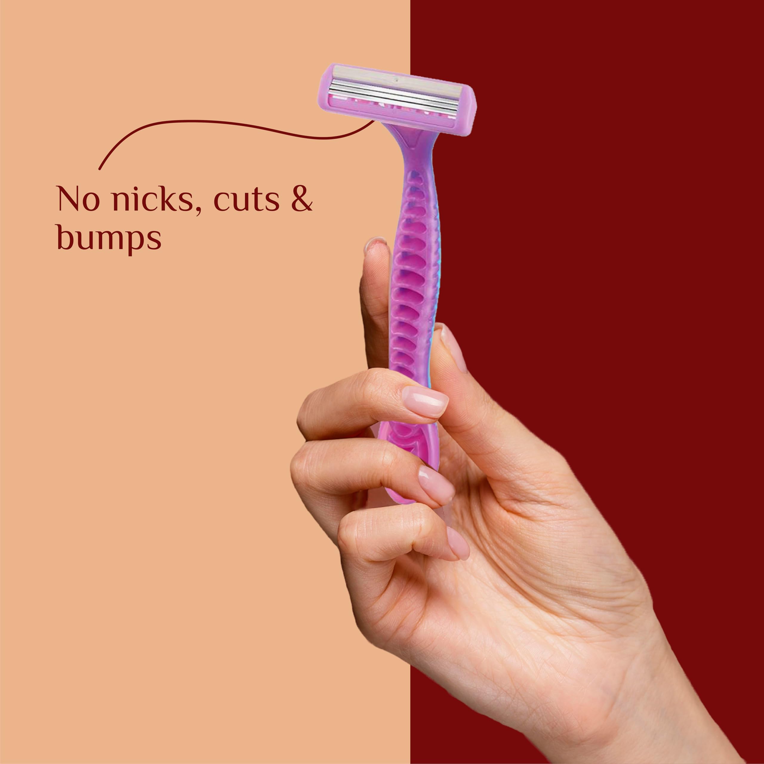 Senzicare Disposable Body Razors for Women - Pack of 5 | Aloe Vera & Vitamin E Moisture Strip For Smooth & Painless Hair Removal | Safe, Hygienic & Economical (Disposible body razor) 4
