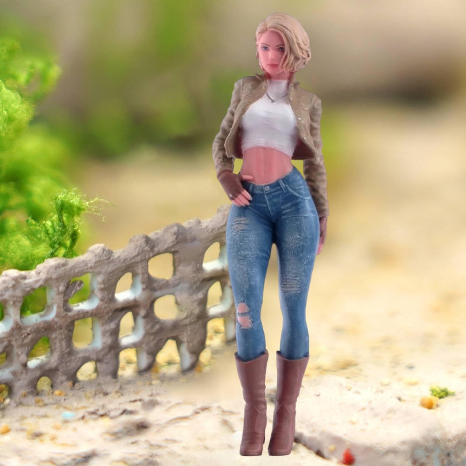 Miniatura Modello Ragazza Figura Scenica Miniatura Personaggio in Resina Adatta Ad Accessorio Scenografico Cameretta Giochi Fantasia Plastico