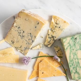 igourmet British Cheese Assortment - Includes 4 Impressive English Cheeses: British Cheddar Cheese, Crumbly Blue Stilton Cheese, English Derby Cheese, and The Incredible Cotswold Cheese