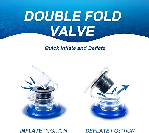 Miniatura 6 de Almohada de piscina de 4 x 4 pies para piscinas sobre el suelo, 0.020 in extra gruesa y fuerte, resistente al frío, llows para cerrar el invierno,