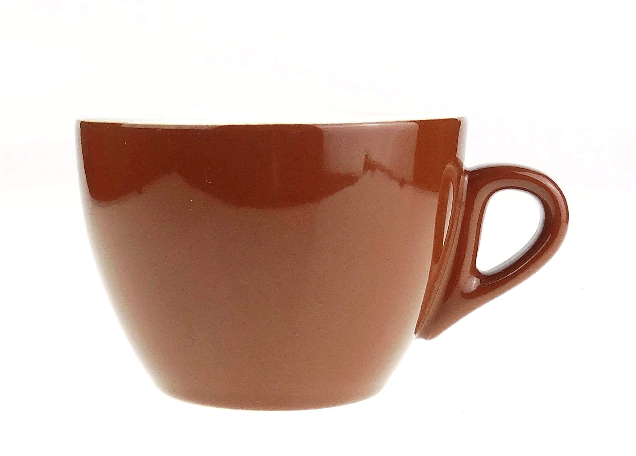 Nuova Point Kleine dickwandige Cappuccinotasse »Palermo« | mittelbraun | Füllmenge (bis zur Oberkante): 145 ml | 6 Tassen & 6 Untertassen