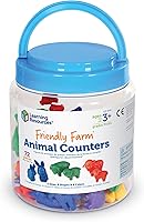 Vista 3 de Learning Resources Friendly Farm Animal Counters - 72 Pieces, Ages 3+, Toddler Toys, Preschool Supplies, Classroom Desk Pets, Educational Counting