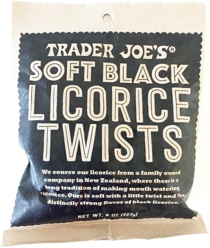 Trader Joe's Soft Licorice Twists 8oz (Black Licorice, 1 Pack)