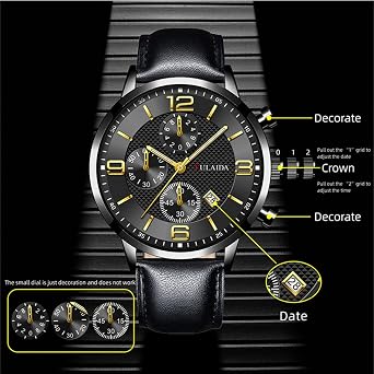 Digital Watches for Men Case Belt Quartz Analog Wrist Watch Fprw100