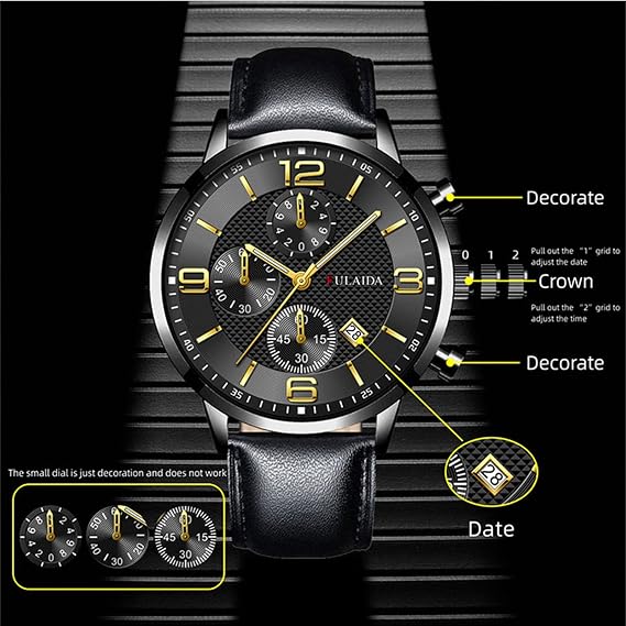 Digital Watches for Men Case Belt Quartz Analog Wrist Watch Fprw100