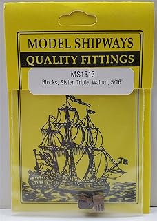 Model Shipways Sister Triple Sheave Block, Walnut 5/16