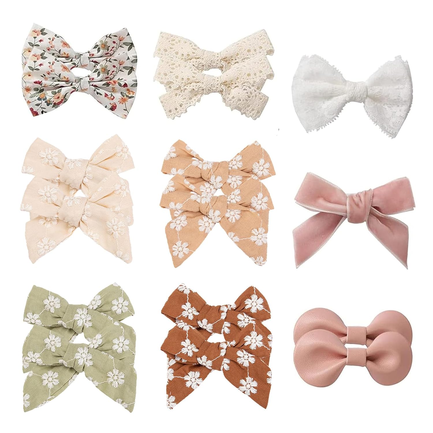 Baby Hair Clips Fully Lined Non Slip Hair Pins Baby Girls Hair Bows Barrettes Hair Accessories for Little Girls Infants Toddlers