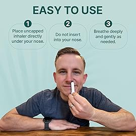 Basic Vigor Pocket Neti Breathe Easy Himalayan Salt Aromatherapy Sinus Inhaler 2 Pack with Essential Oils. Natural Nasal Stick/Nasal Inhaler with Eucalyptus. Made in The USA.