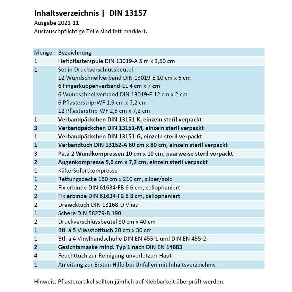 BETRIEBS VERBANDSKASTEN Erste Hilfe Koffer DIN 13157 Verbandkasten + Wandhalter orange 500200