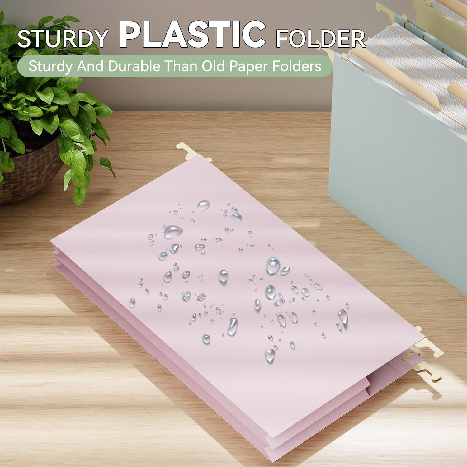 Legal Size Hanging File Folders,6 Pack Heavy Duty 4" Expanding Pocket,Reinforced High Capacity Legal Plastic Hanging Folders,Sturdy Hang Folders with Tabs,Designed for Bulky Files,Pastel Color