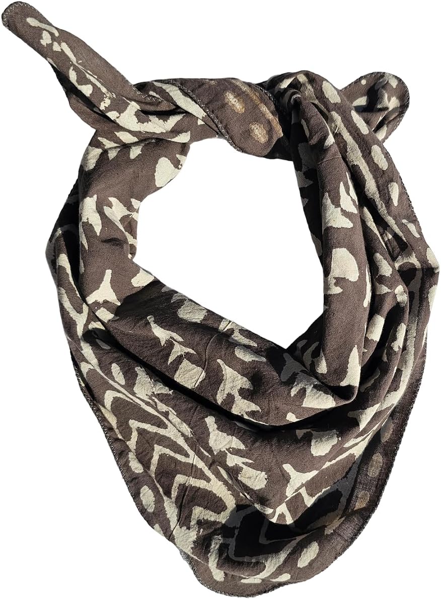 Bandana Scarf Head Scarf Scarves For Women Block Print Bandana Handmade Block Print Natural Colours Organic Colours - Image 4