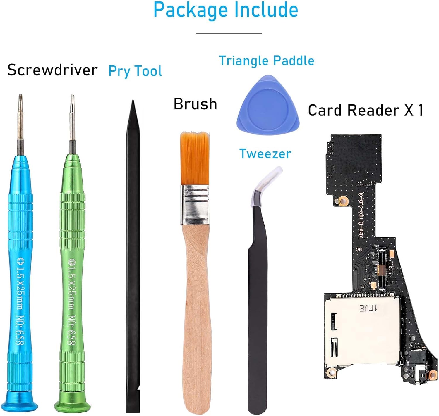 Compatible with Nintendo Switch OLED, Ikpek Game Card Reader Cartridge Micro SD Card Slot Tray Headphone Jack Daughterboard Replacement for NS OLED with Repair Tools