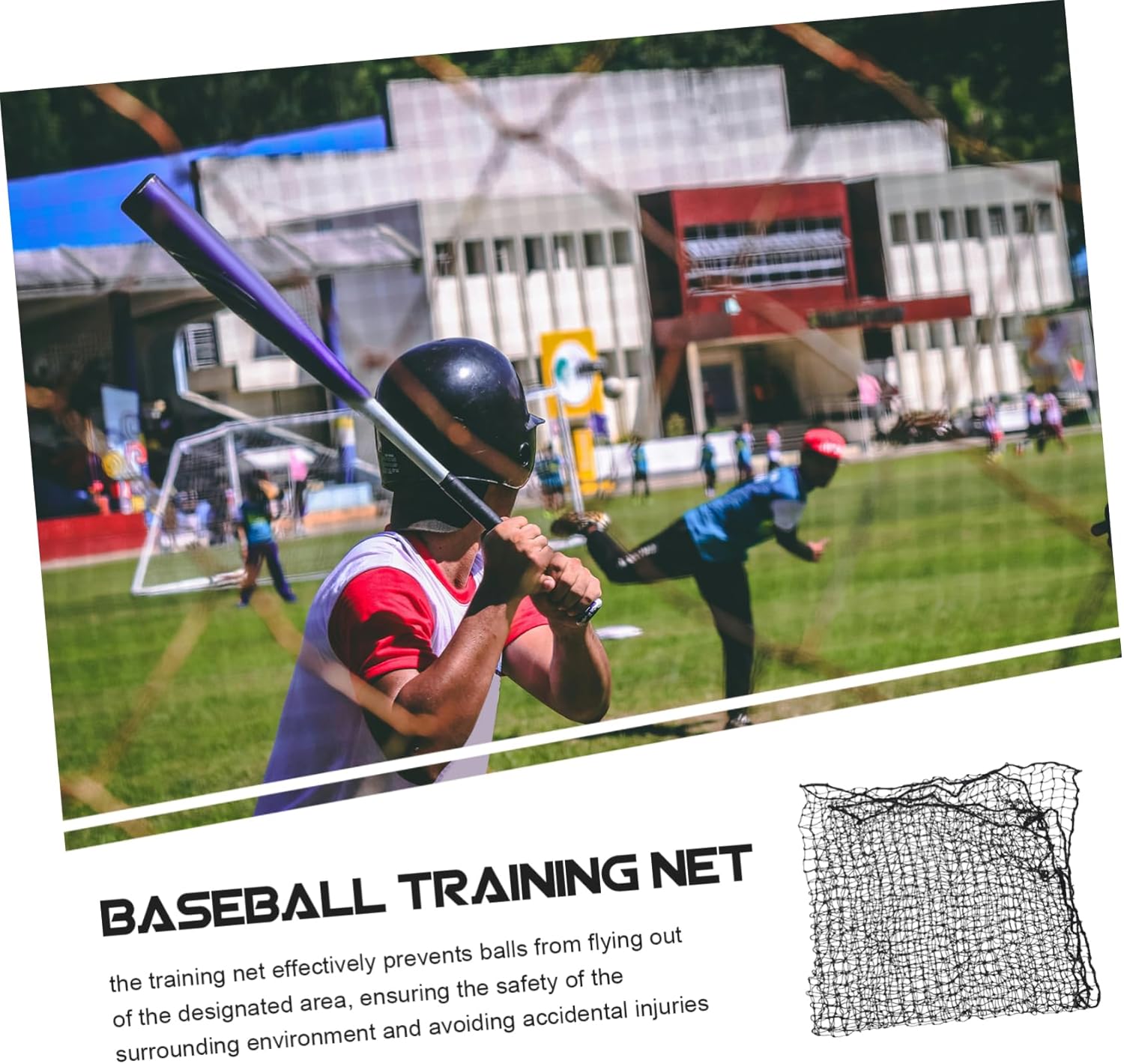 Portable Baseball Softball Training Net Multi-Functional Practice Netting Bounce Back for Hitting Mats Pitching Screens