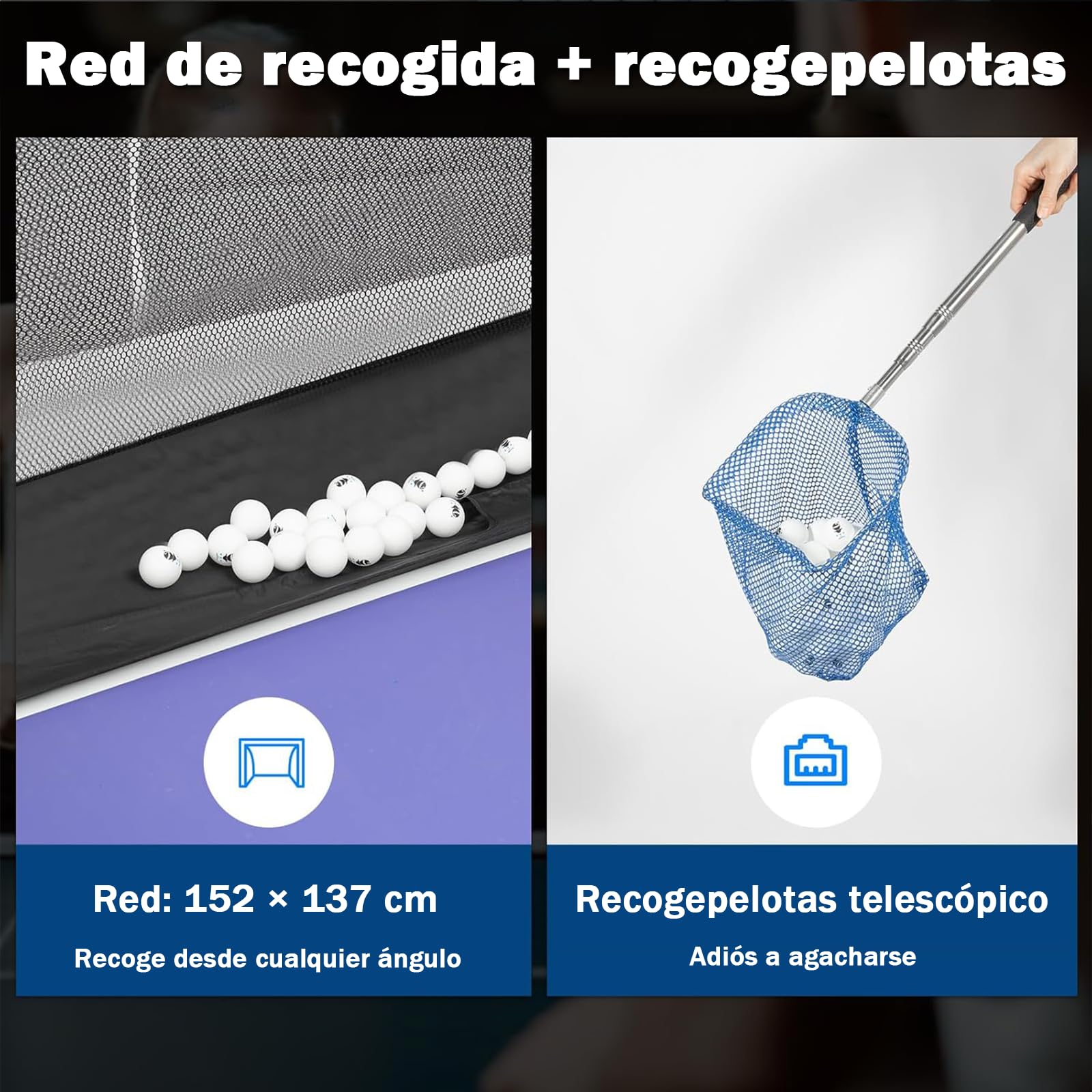 OUKANING Máquina automática de ping pong con mando a distancia, 100 bolas y red, robot de ping pong ball lanzador 35-90 bolas/min, 10 modos y sistema de doble rueda, ping pong ball máquina