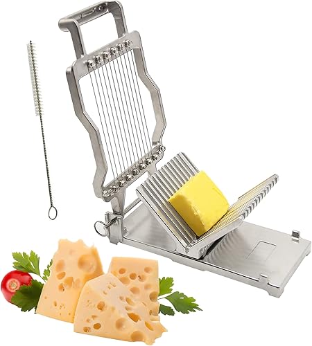Haooyeah Cortadora de queso comercial de 0.394in y 0.787in de acero inoxidable para cortar mantequilla de queso máquina duradera para cocina,