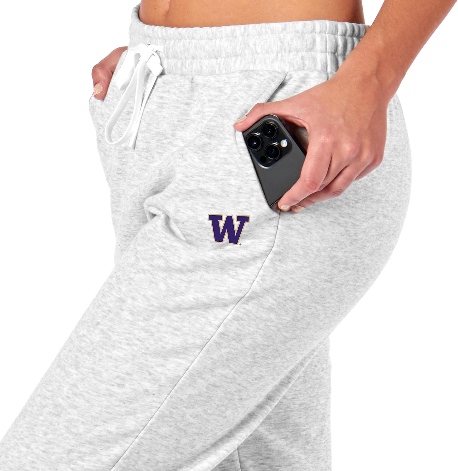 NCAA Women's Tapered Joggers with Pockets, Comfort-Fit Lounge Pants, Stretch Athletic Sweatpants for Running, Travel, Yoga