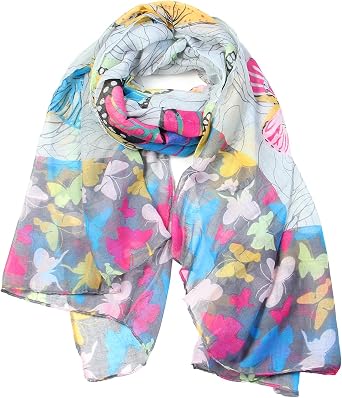 Scarfands Lightweight Floral Rose Spring Fashion Scarves Wrap
