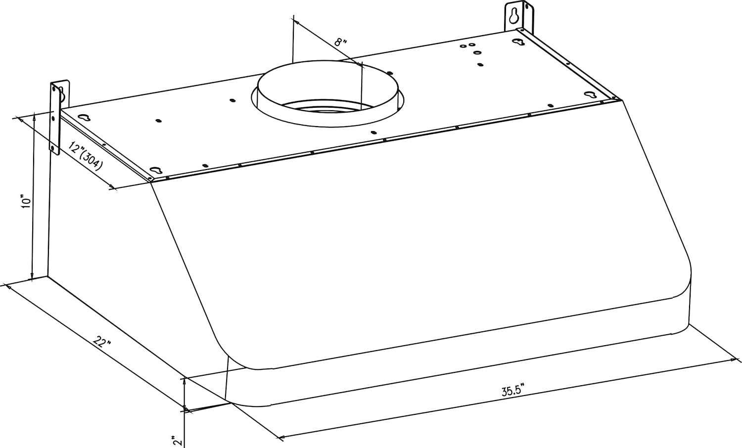 80% Off Discount Empava 36 in. 500 CFM Ducted Under Cabinet Range Hood with Push Button Controls Dual Sealed Aluminum Motor，Permanent Filters-LED Lights in Stainless Steel, 36 Inch, Silver