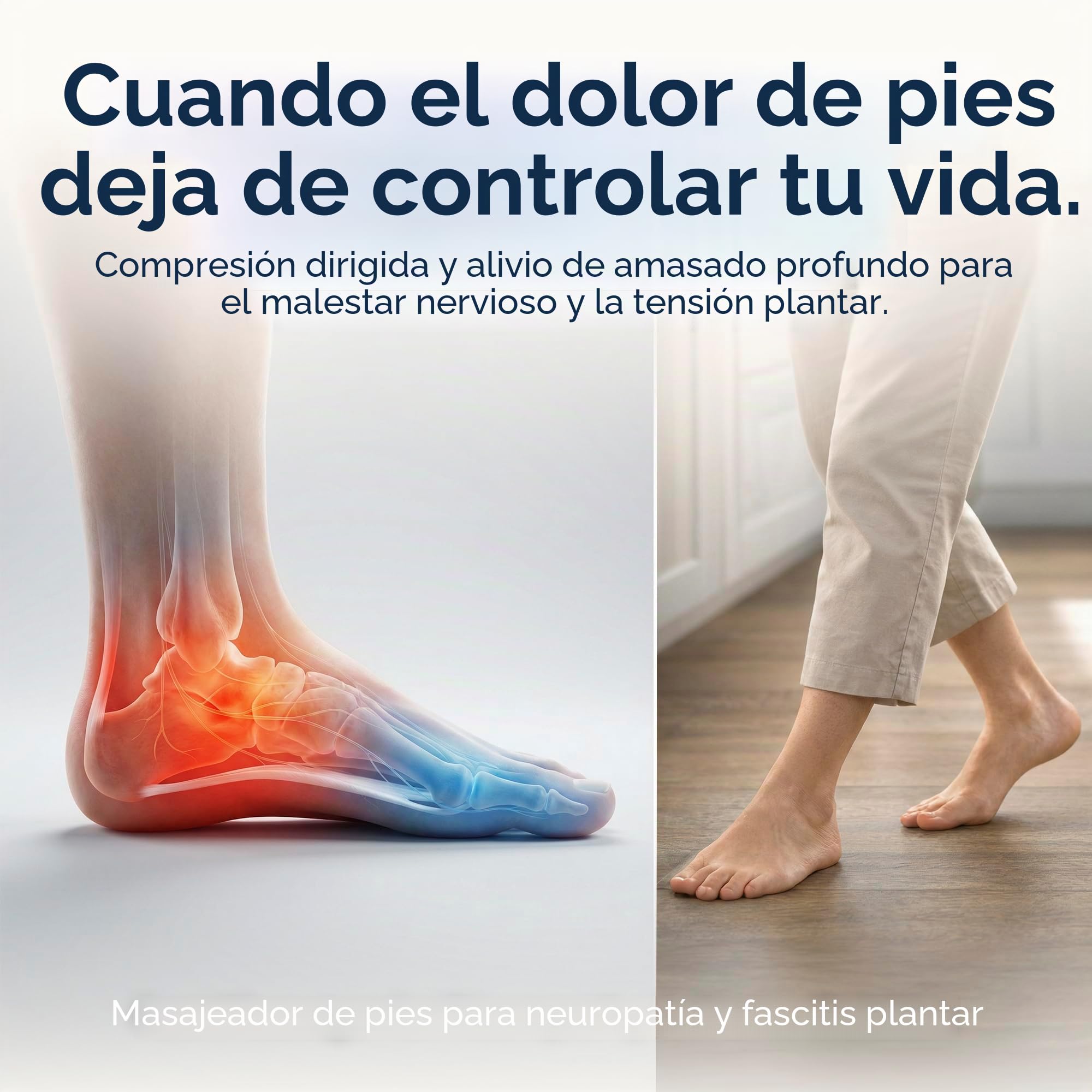 Miko Máquina de masaje de pies con amasamiento profundo, compresión, shiatsu y calor para la fascitis plantar, neuropatía, se ajusta hasta la talla 47 para hombres.
