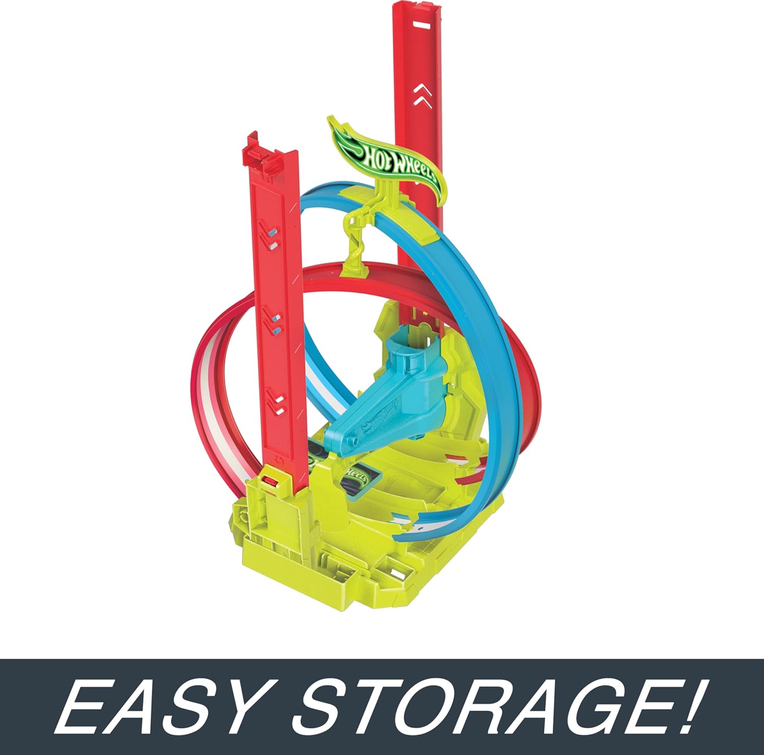 Hot Wheels Neon Speeders Laser Stunt Slamway Track Set