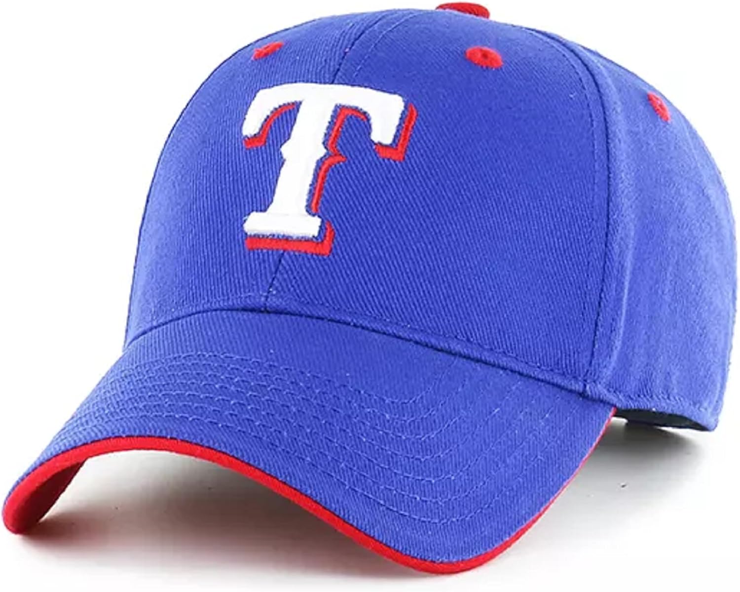 Officially Licensed Texas Baseball Hat Adjustable Solid Embroidered Classic Team Logo Cap (Blue)