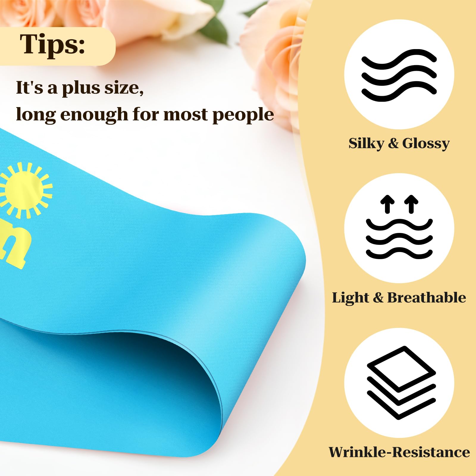 Baby Shower Decorations for Women Men Baby Shower Sash for Mum Dad Gender Reveal Decorations for Boys Blue Satin Sash with Gold Lettering Gender Reveals Party Favors New Dad Mom Gift - Image 4