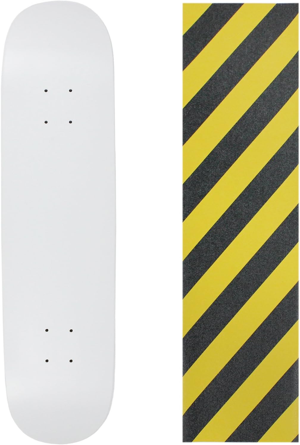 Moose Skateboard Deck Pro 7-Ply Canadian Maple DIP White with Griptape