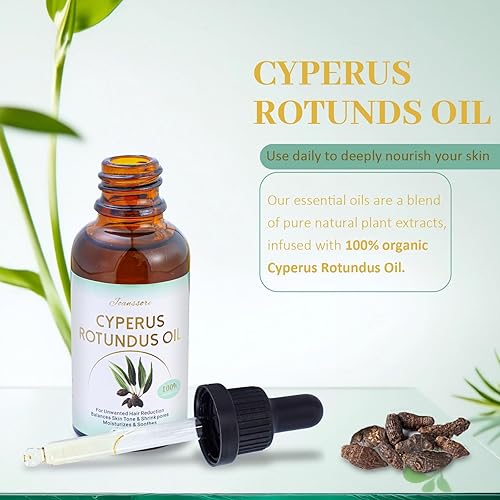 Miniatura 7 de Paquete de 3 aceites Cyperus Rotundus, aceite natural de Cyperus Rotundus para depilación, reduce el crecimiento no deseado del cabello, aceites