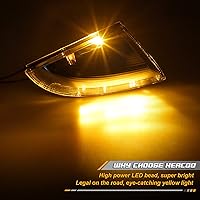 Vista 3 de HERCOO Conjunto de Lámpara de Luz LED de Espejo Lateral con Señal de Giro y Luz de Charco Compatible con Dodge Ram 1500 2500 2010-2018, Ram 1500