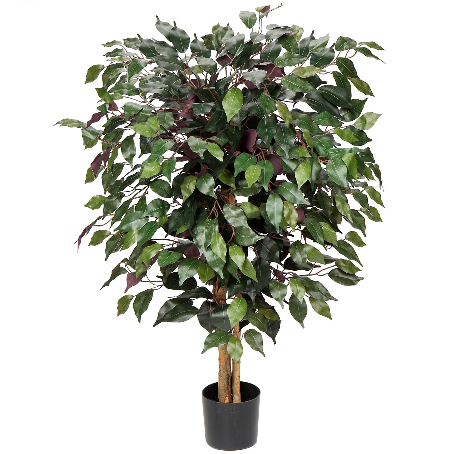 Briful 3 Feet Artificial Ficus Tree Fake Tree Decorative Artificial Trees for Living Room, 91CM Tall Fake Plants Artificial Plants Indoor for Home Décor Office Decoration