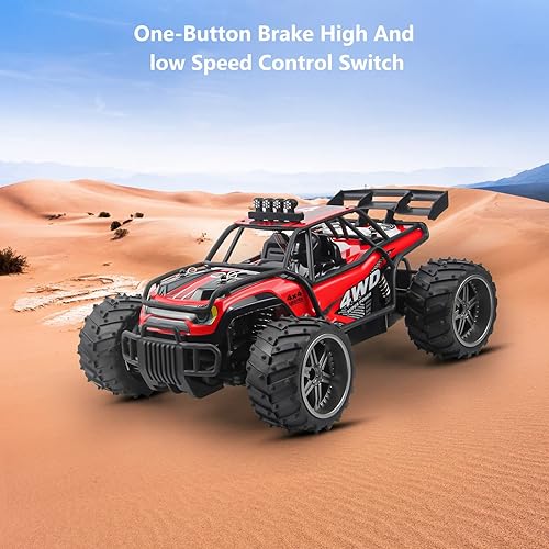 Miniatura 5 de Coche RC BESWIT 114 con control remoto 4WD todoterreno Hobby RC Camión todo terreno con 2 baterías recargables para 40 minutos de juego autos RC de