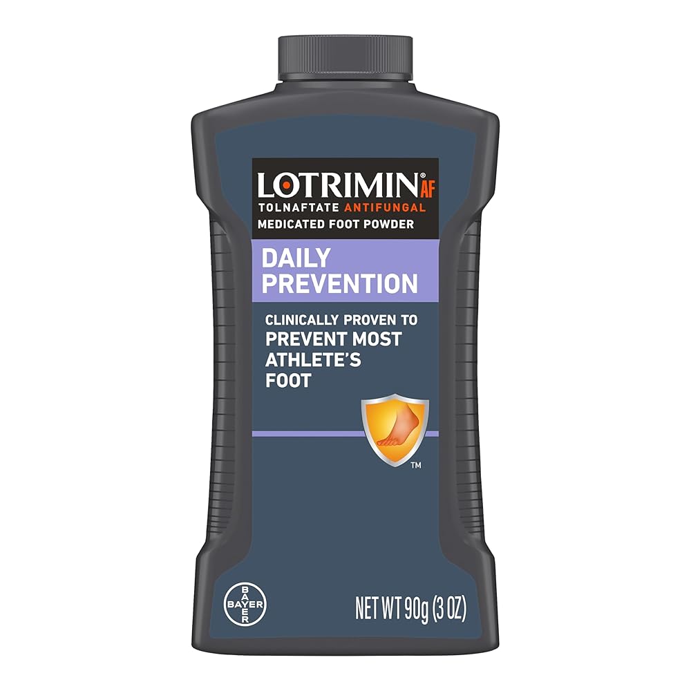 Lotrimin Athlete\'s Foot Daily Prevention Medicated Foot Powder Bottle, 3 Ounce