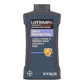 Lotrimin Athlete\'s Foot Daily Prevention Medicated Foot Powder Bottle, 3 Ounce