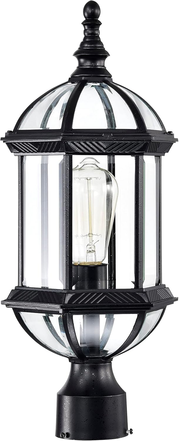 Nuvo Lighting 60/4976 Traditional One Light Post Mount from Boxwood collection in Black finish