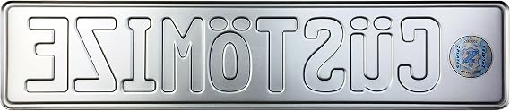 Custom German License Plate (Custom Plate with Frame)