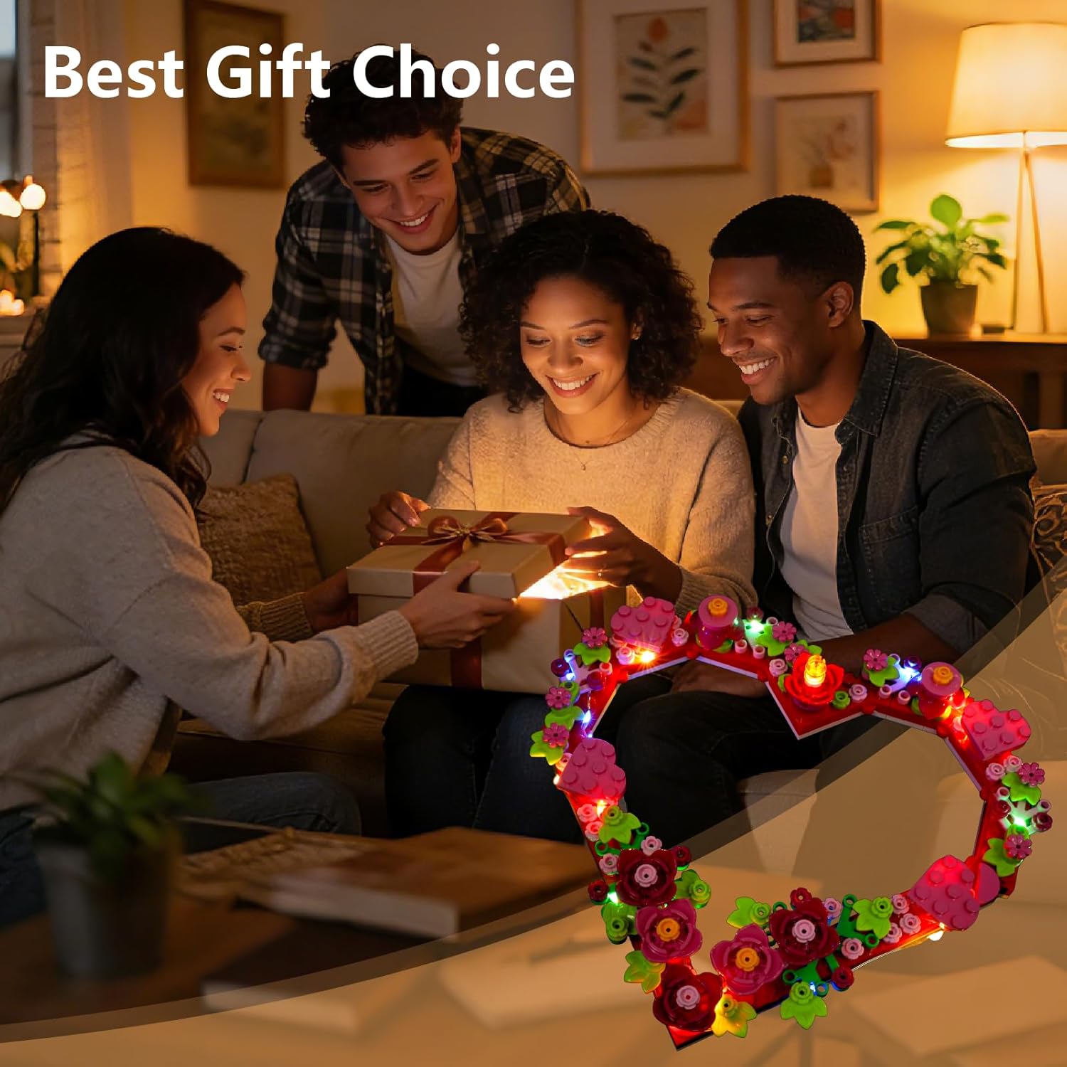 Light Kit Compatible with Lego Heart Ornament 40638, LED Lighting Kit for Lego Heart Ornament Building Set - NOT Included The Model Set