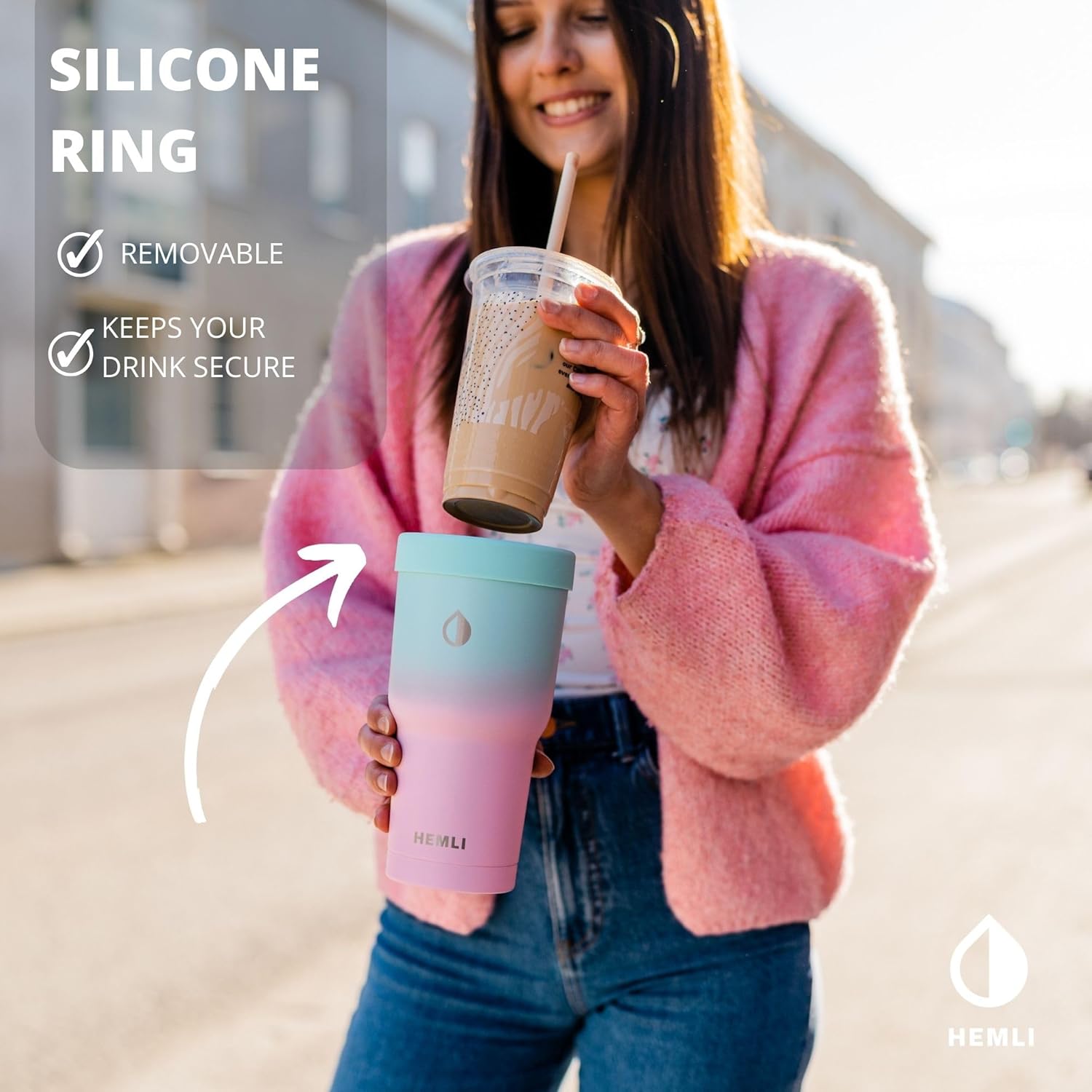 Universal Ice Coffee Sleeve Insulator - Insulated Iced Coffee Holder To Go, Insulated Cup Holder for Starbucks Dunkin Donuts McDonalds, Reusable Coffee Sleeve - Image 8