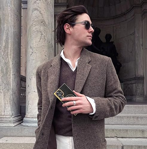 Miniatura 7 de Funda para Samsung Galaxy S23 Plus con soporte de anillo magnético invisible, funda de cuero compatible con Magsafe protección a prueba de golpes,