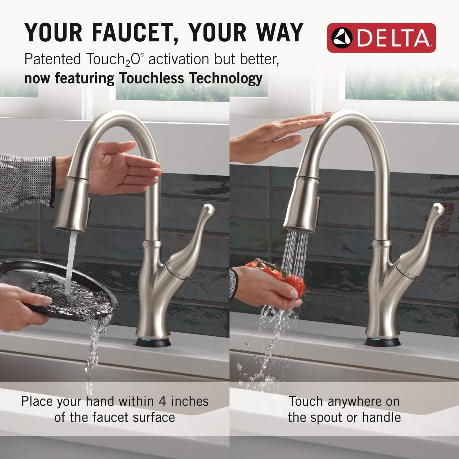 Touch2O® Technology Kitchen Faucet with Touchless Technology