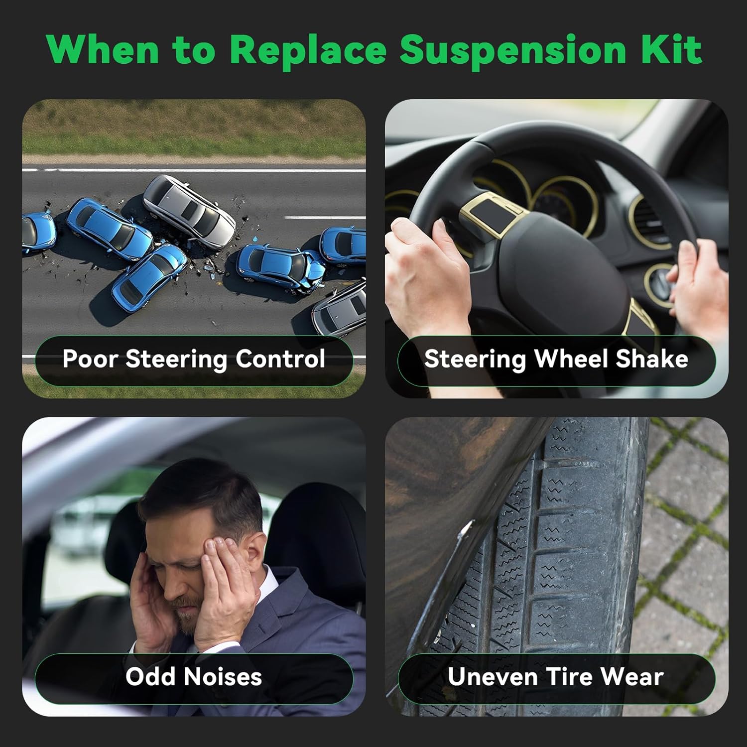 AUQDD K6667 K6668 Rear Sway Bar Stabilizer Link Compatible With 2004-2007 Bu-ick Rainier /02-09 Chevy SSR Trailblazer /02-09 GMC Envoy /03-08 Isuzu Ascender /05-09 Saab 9-7x