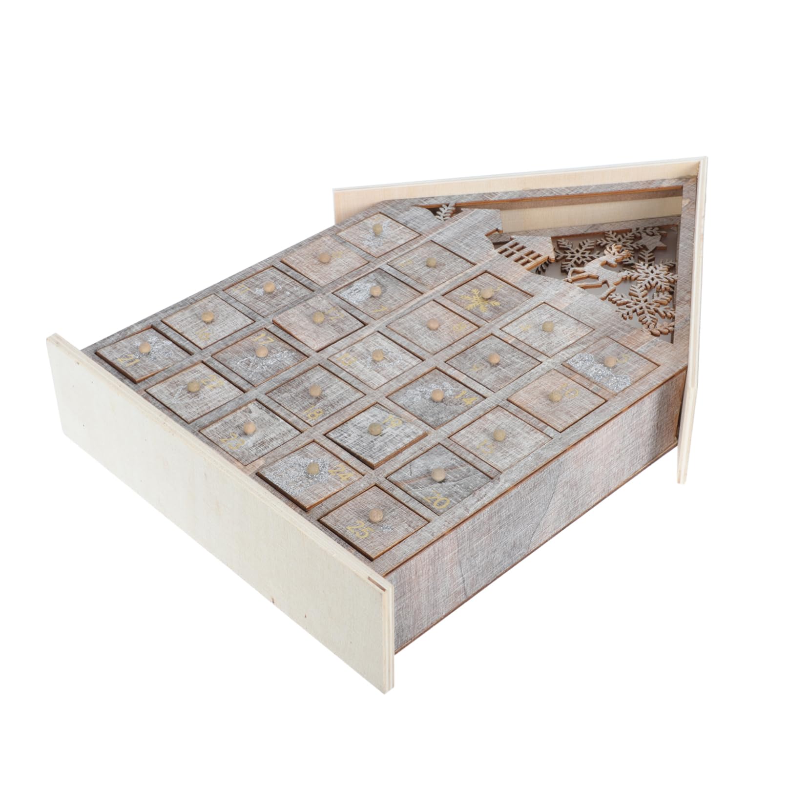 Calendrier lumineux de Noël en bois Anneome | Cadeau idéal bureau garçon fille