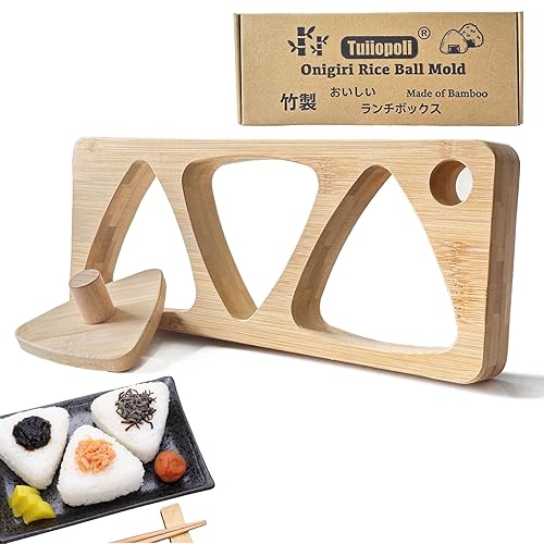 Onigiri Bamboo Rice Ball Mold Set, Come With Press Plate