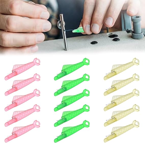 Kit De 21 Enfile-aiguilles Plastique/métal – Pour Couture, Point De Croix, Facile D’usage, Vision Faible
