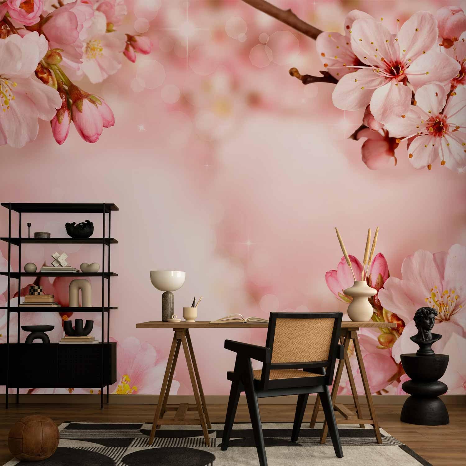 artgeist Wall Mural Pink Blossom 98x69 in - XXL Non-Woven Wallpaper Fleece Wall Decor Photo Print Picture Image Design Home b-A-0236-a-d